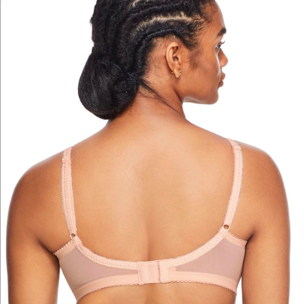 Pour Moi Full Cup Purple Pink Lace Embroidered Bra, 32HH UK, 32L USA - Picture 3 of 10